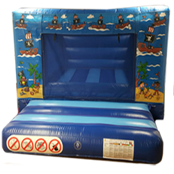 A delightful pirate themed bouncy castle